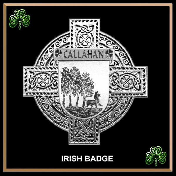 Callahan Irish Coat of Arms Celtic Cross Badge