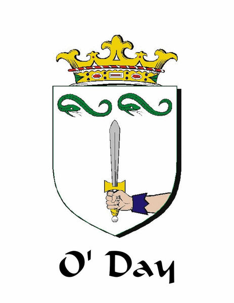 O'Day Irish Family Coat Of Arms Celtic Cross Badge