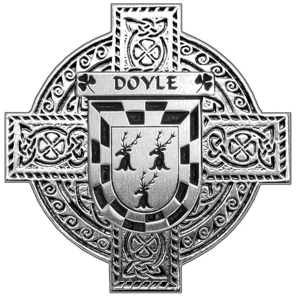 Doyle Irish Coat of Arms Celtic Cross Badge