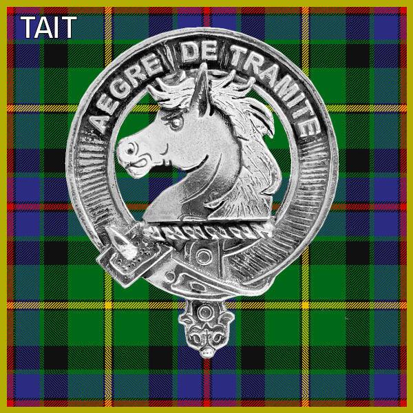 Tait Scottish Clan Badge Sporran, Leather