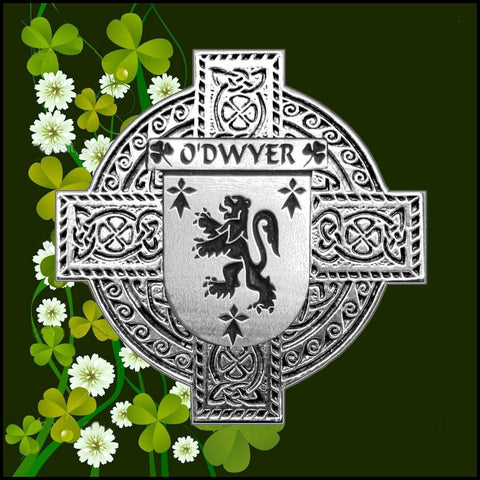 O'Dwyer Irish Coat of Arms Celtic Cross Badge
