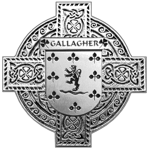 Gallagher Irish Coat of Arms Celtic Cross Badge