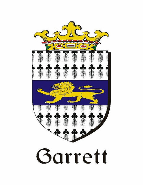 Garrett Irish Coat of Arms Celtic Cross Badge