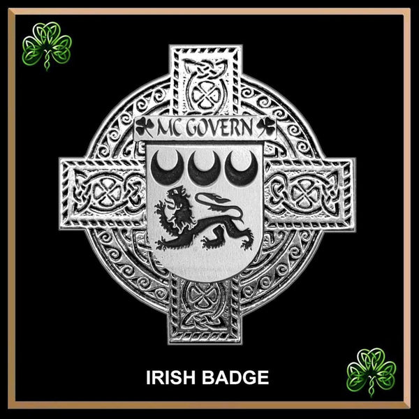 McGovern Irish Coat of Arms Celtic Cross Badge