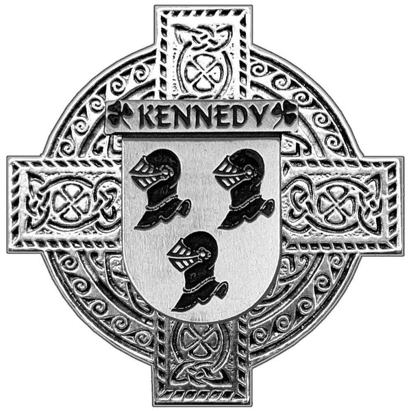 Kennedy Irish Family Coat Of Arms Celtic Cross Badge