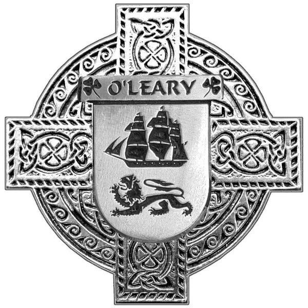 O'Leary Irish Coat of Arms Celtic Cross Badge