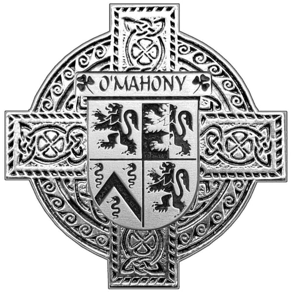 O'Mahony Irish Coat of Arms Celtic Cross Badge