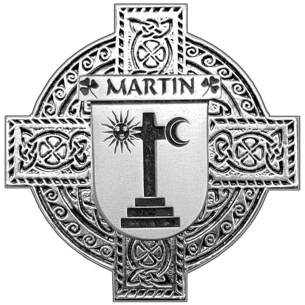 Martin Irish Coat of Arms Celtic Cross Badge