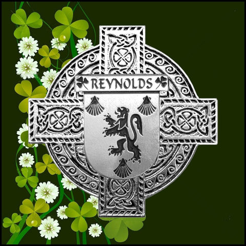 Reynolds Irish Coat of Arms Celtic Cross Badge