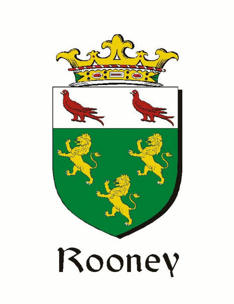 Rooney Irish Coat of Arms Celtic Cross Badge