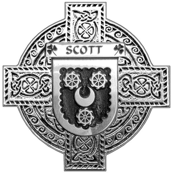 Scott Irish Coat of Arms Celtic Cross Badge