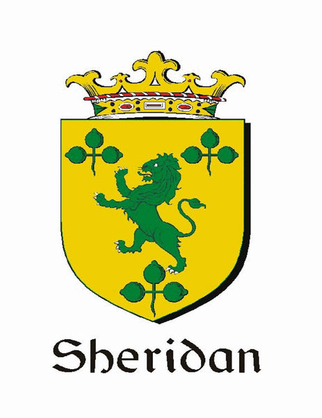 Sheridan Irish Coat of Arms Celtic Cross Badge