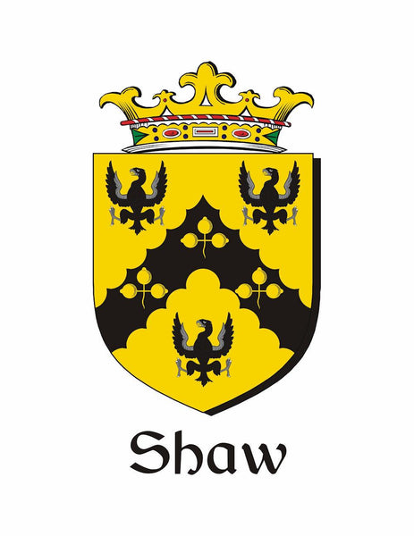 Shaw Irish Coat of Arms Celtic Cross Badge