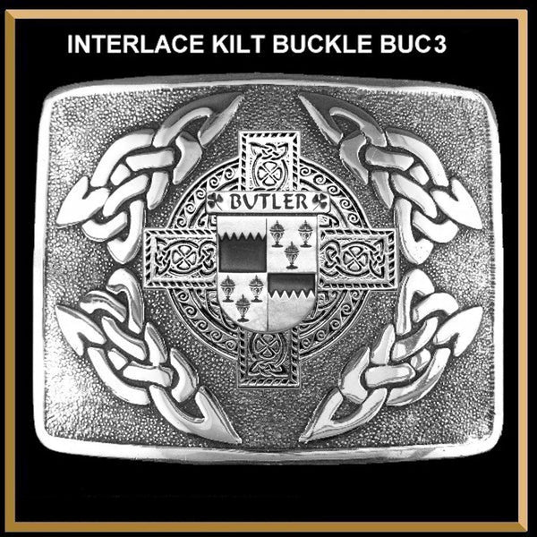 Butler Coat of Arms Interlace Kilt Buckle IKBUC3
