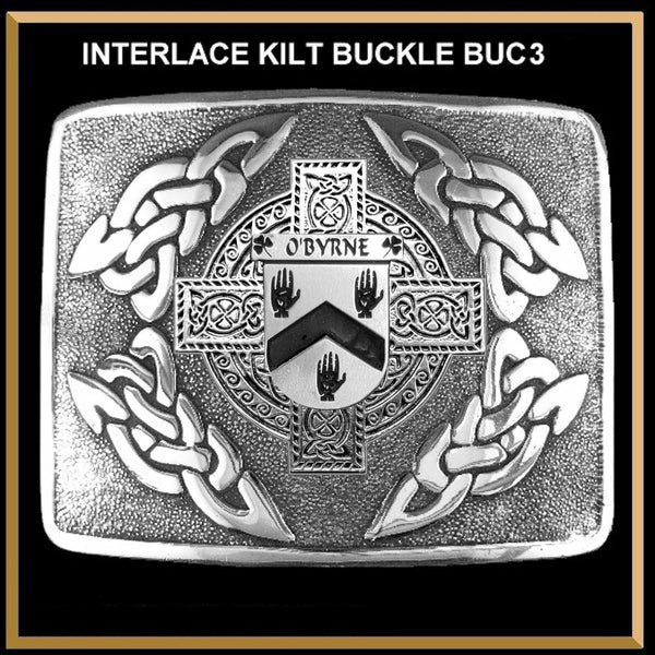 O'Byrne Coat of Arms Interlace Kilt Buckle IKBUC3