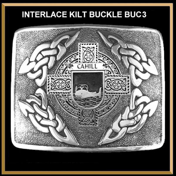Cahill Coat of Arms Interlace Kilt Buckle IKBUC3