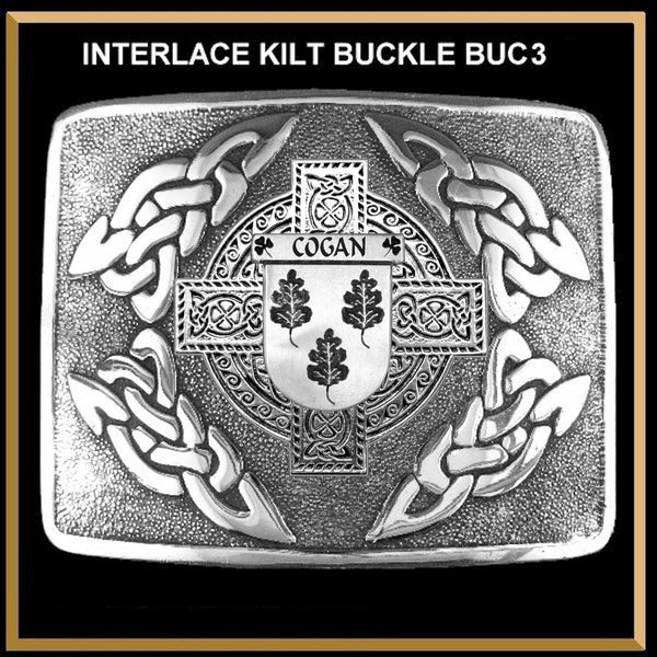 Cogan Coat of Arms Interlace Kilt Buckle IKBUC3