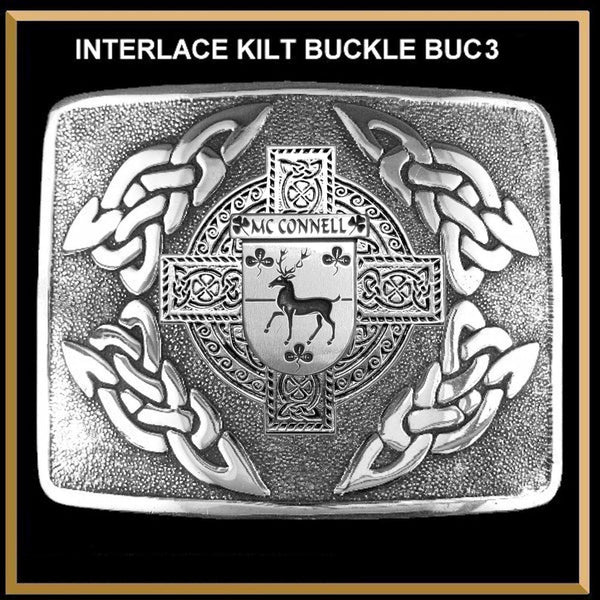O'Connell Coat of Arms Interlace Kilt Buckle IKBUC3