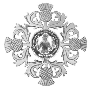 Murray (Savage) Clan Crest Scottish Four Thistle Brooch
