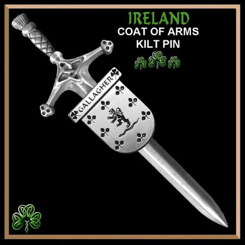 Gallagher Coat of Arms Kilt Pin