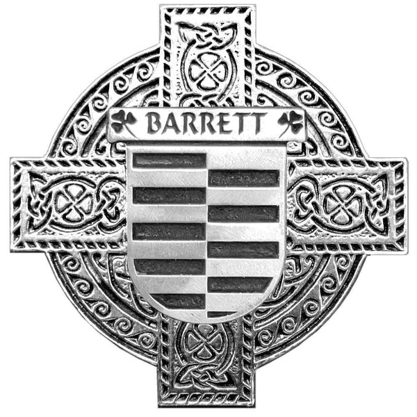 Barrett Irish Coat of Arms Celtic Cross Badge