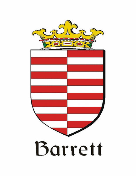 Barrett Irish Coat of Arms Celtic Cross Badge