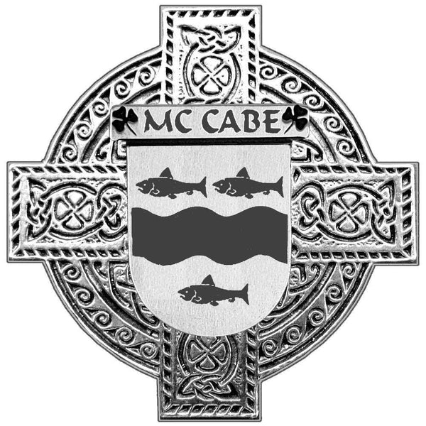 McCabe Irish Coat of Arms Celtic Cross Badge