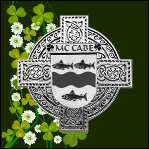 McCabe Irish Coat of Arms Celtic Cross Badge