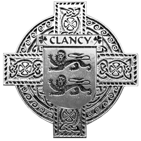 Clancy Irish Coat of Arms Celtic Cross Badge