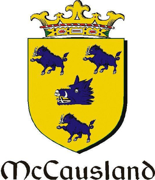 McCausland Irish Coat of Arms Celtic Cross Badge