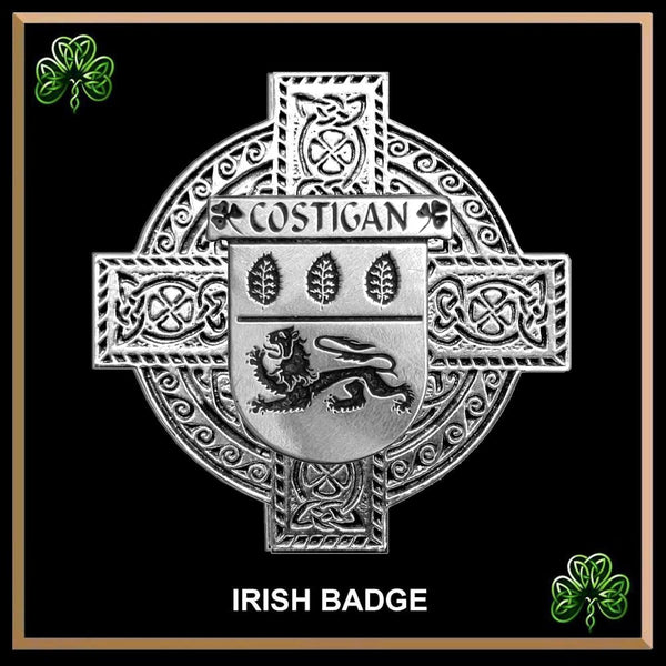 Costigan Irish Coat of Arms Celtic Cross Badge