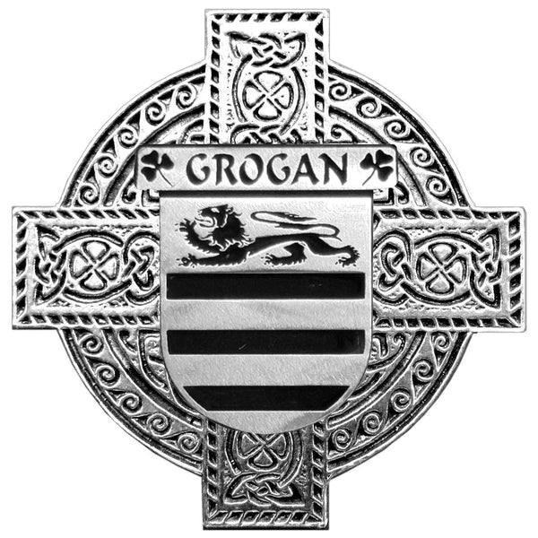 Grogan Irish Coat of Arms Celtic Cross Badge