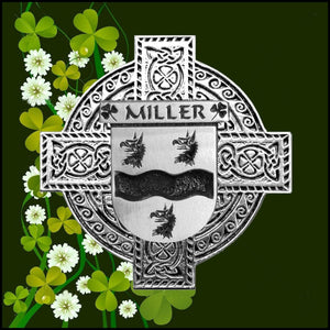 Miller (Claire) Irish Coat of Arms Celtic Cross Badge