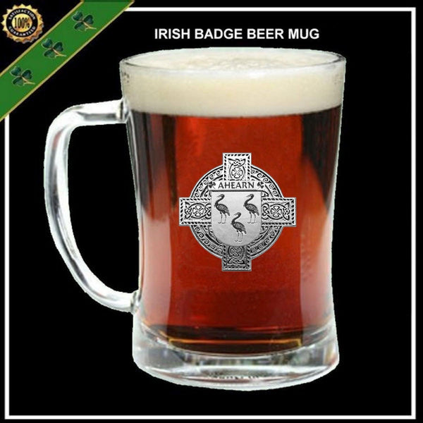 EAKIN Irish Coat of Arms Badge Glass Beer Mug