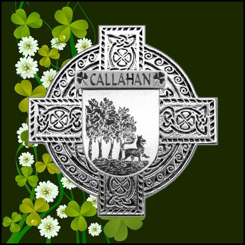 Callahan Irish Coat of Arms Celtic Cross Badge