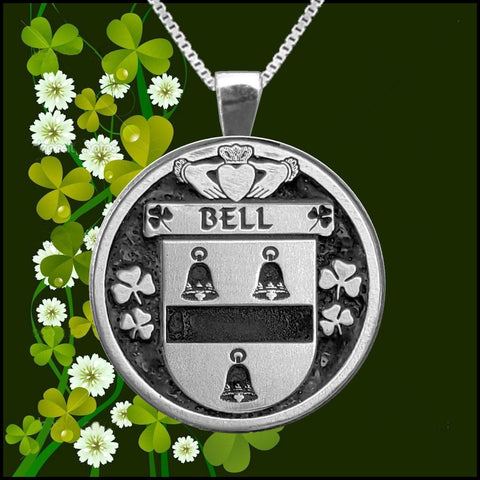 Bell Irish Coat of Arms Disk Pendant, Irish