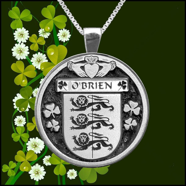 O'Brien Irish Coat of Arms Disk Pendant, Irish
