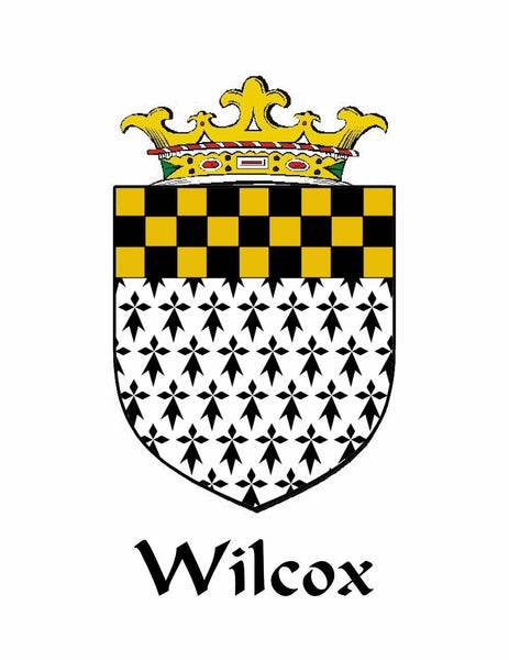 Wilcox Irish Family Coat Of Arms Celtic Cross Badge