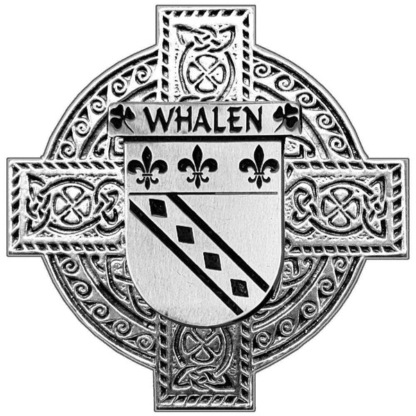 Whalen Irish Family Coat Of Arms Celtic Cross Badge