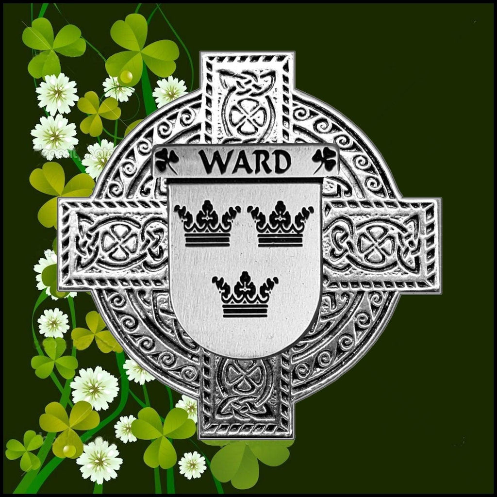 Ward Irish Family Coat Of Arms Celtic Cross Badge Celtic Studio Ward irish family coat of arms celtic cross badge celtic studio