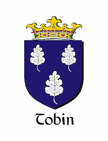 Tobin Irish Family Coat Of Arms Celtic Cross Badge