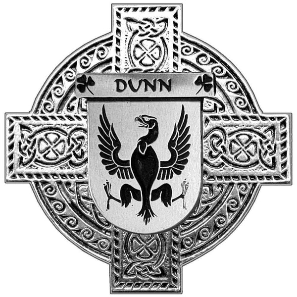 Dunn Irish Coat of Arms Celtic Cross Badge