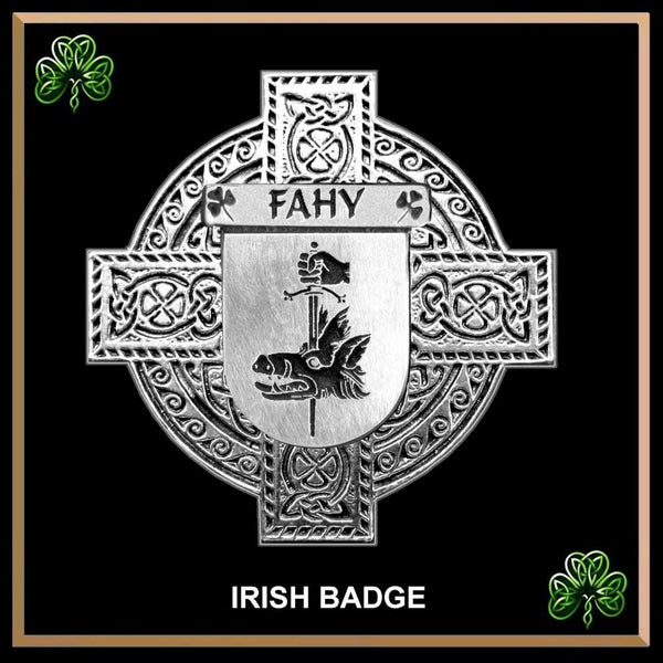 Fahy Irish Coat of Arms Celtic Cross Badge