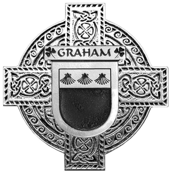Graham Irish Coat of Arms Celtic Cross Badge