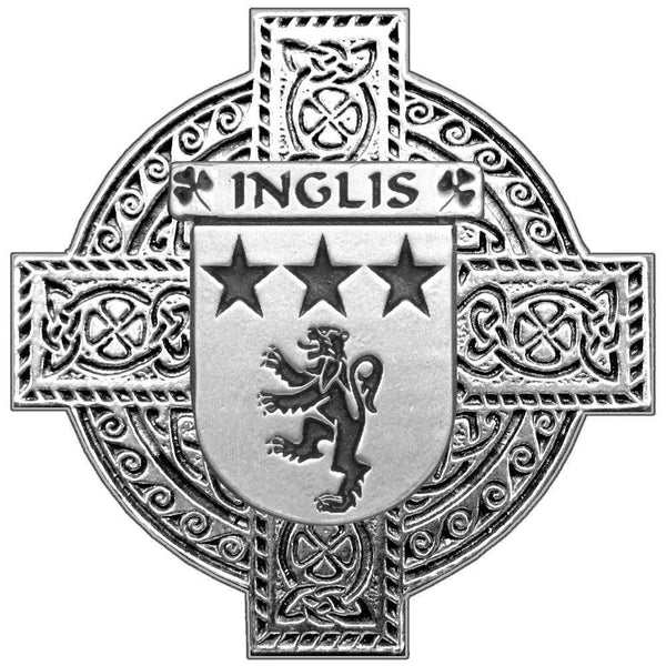 Inglis Irish Coat of Arms Celtic Cross Badge
