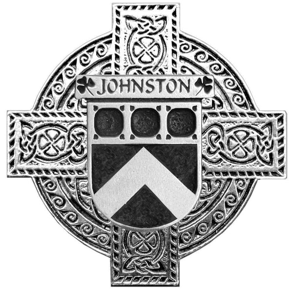 Johnston Irish Coat of Arms Celtic Cross Badge