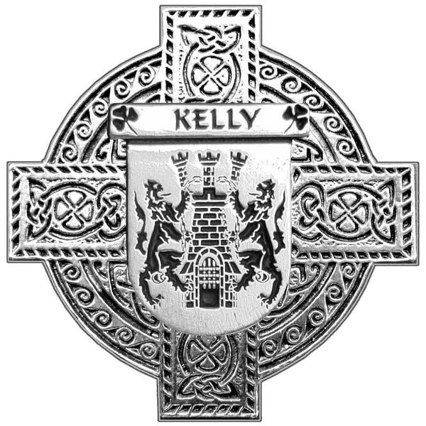 Kelly Irish Coat of Arms Celtic Cross Badge
