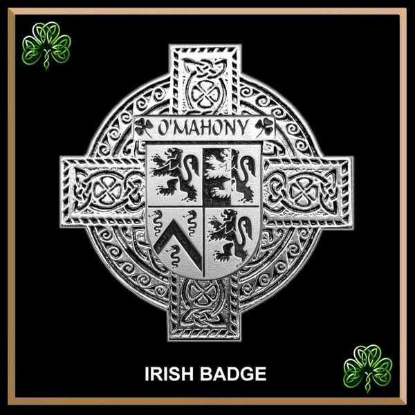 O'Mahony Irish Coat of Arms Celtic Cross Badge