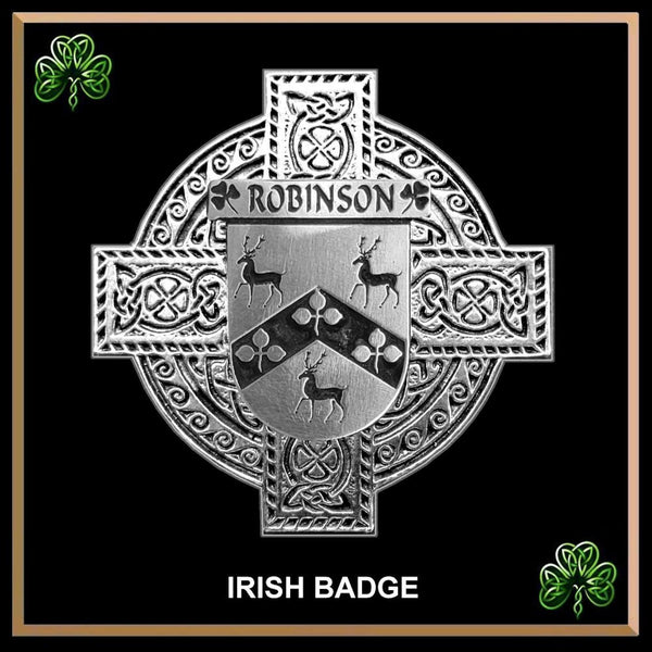 Robinson Irish Coat of Arms Celtic Cross Badge