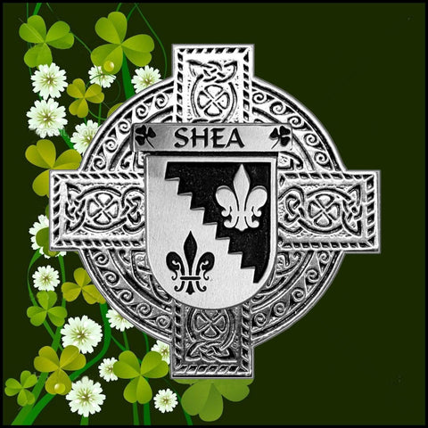 Shea Irish Coat of Arms Celtic Cross Badge